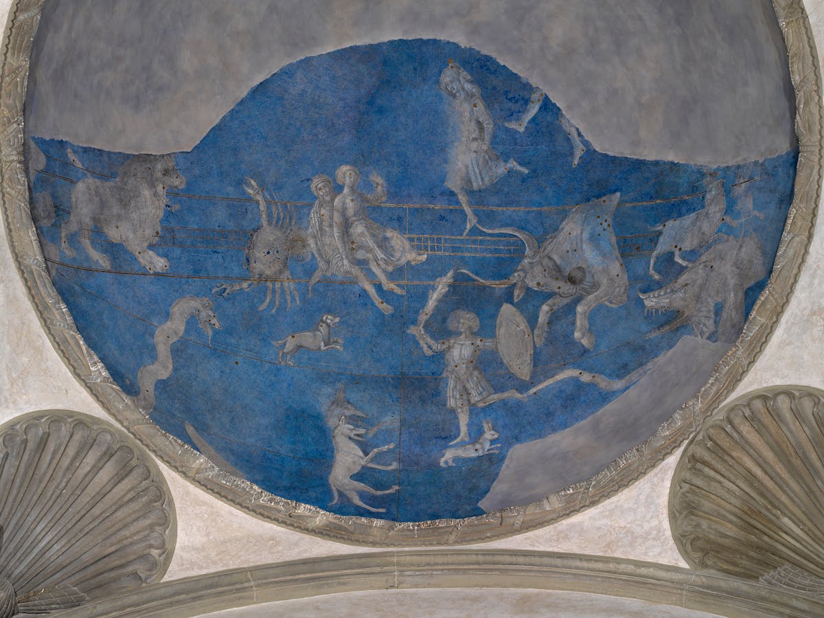 Pittore fiorentino, “Rappresentazione astrologica del cielo”, metà del sec. XV. Primo chiostro, cappella Pazzi 