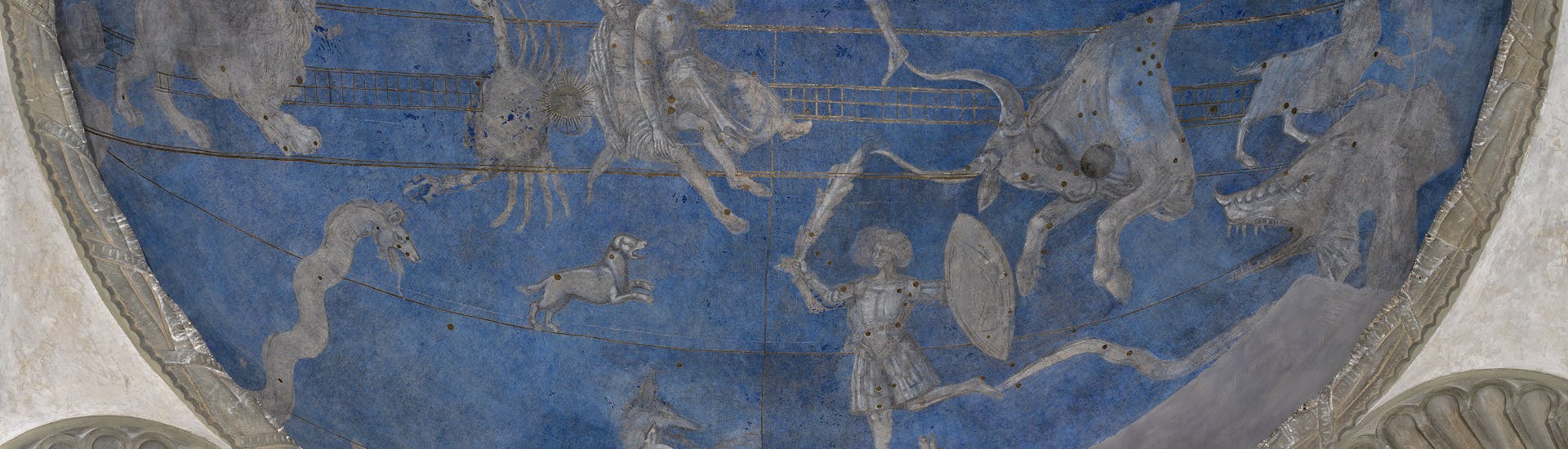 Pittore fiorentino, “Rappresentazione astrologica del cielo”, metà del sec. XV. Primo chiostro, cappella Pazzi  Pittore fiorentino, “Rappresentazione astrologica del cielo”, metà del sec. XV. Primo chiostro, cappella Pazzi