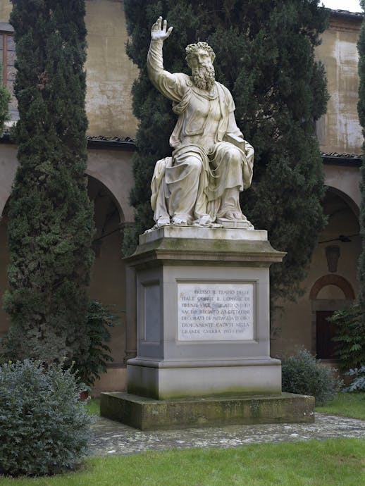 Baccio Bandinelli, "Dio padre", 1556, marmo. Firenze, Santa Croce, primo chiostro