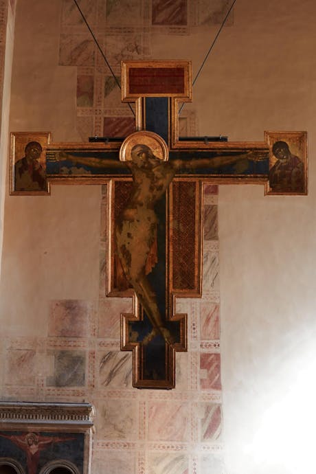 Cimabue, "Crocifisso", prima del 1288. Basilica di Santa Croce, sagrestia Cimabue, "Crocifisso", prima del 1288. Basilica di Santa Croce, sagrestia