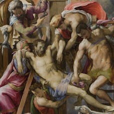 Francesco (Cecchino) Salviati, “Deposizione dalla Croce”, particolare, 1547-1548, olio su tavola. Firenze, Santa Croce, cappella Medici