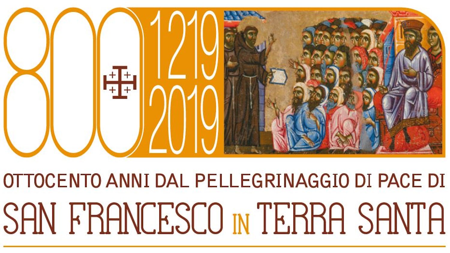 Logo anniversario 800 anni pellegrinaggio di pace di san francesco in terra santa