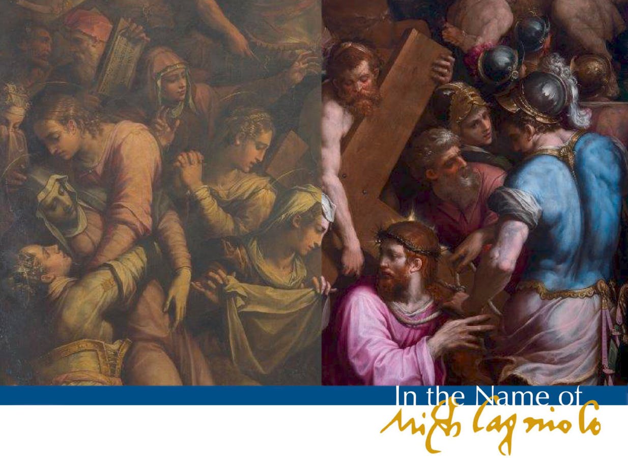 In the name of Michelangelo. Prima e dopo del restauro della pala di Giorgio Vasari