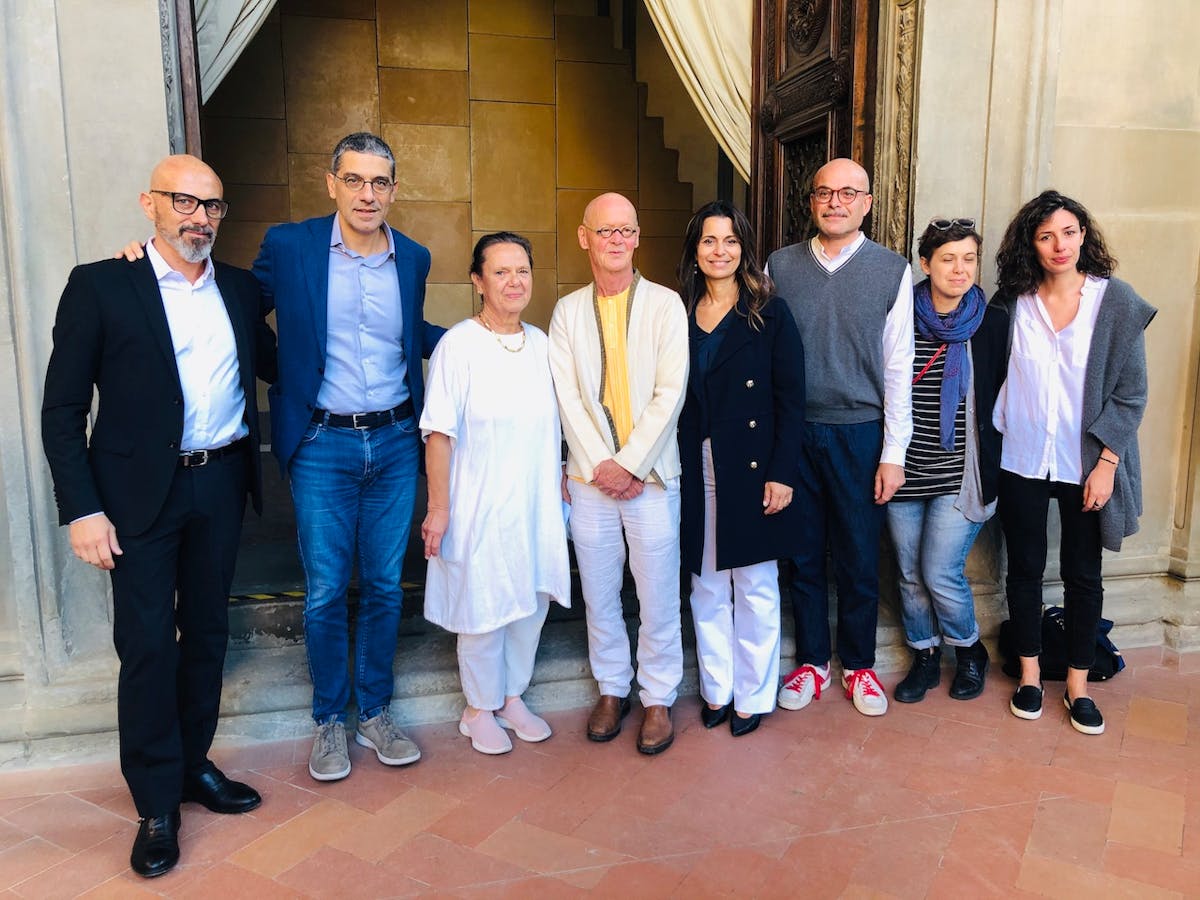 Inaugurazione installazione Wolfgang Laib in Cappella Pazzi, Santa Croce, Firenze. Filipponi, Sanesi, Risaliti Inaugurazione installazione Wolfgang Laib in Cappella Pazzi, Santa Croce, Firenze. Filipponi, Sanesi, Risaliti