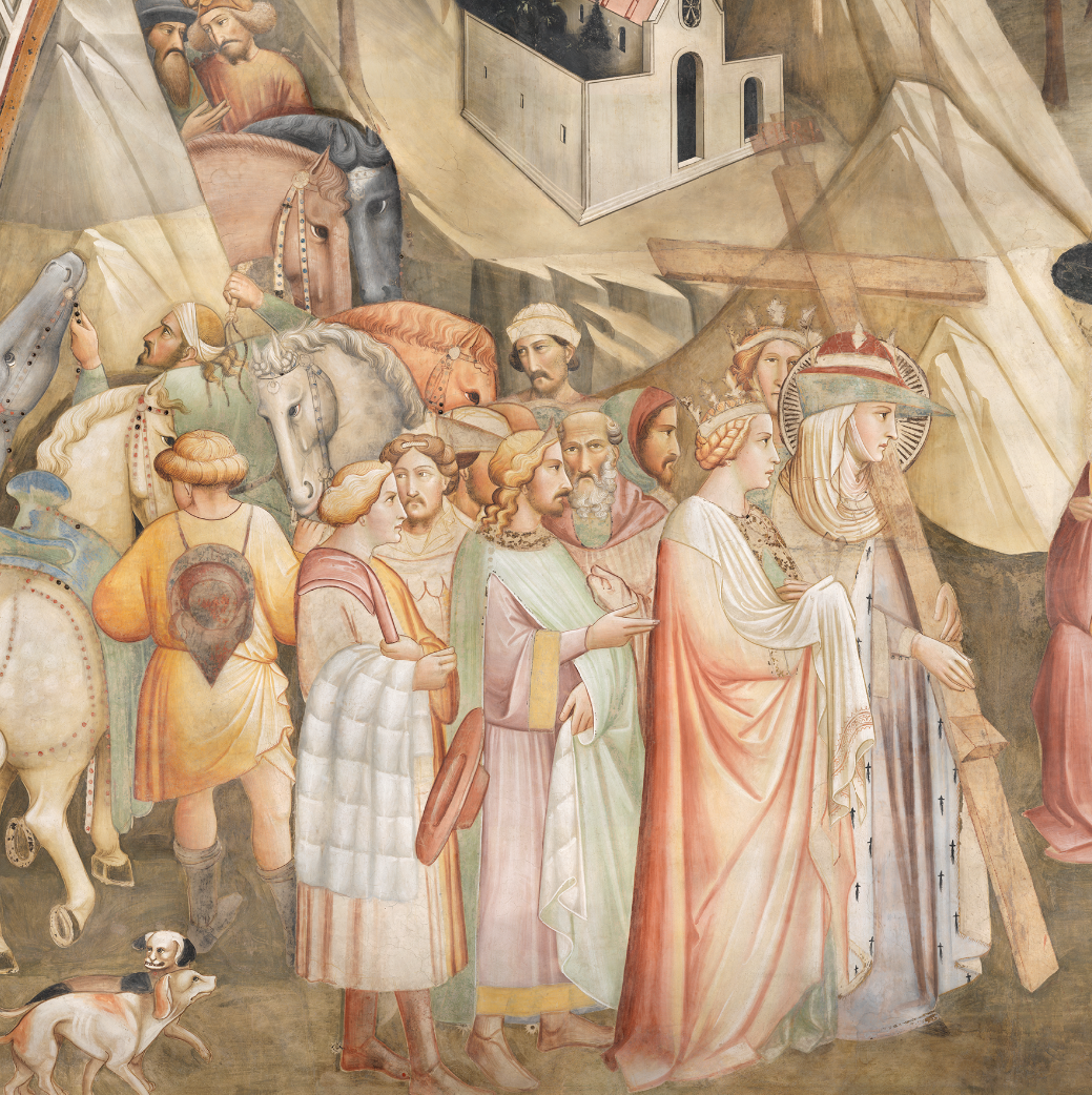 Agnolo Gaddi, “Elena porta la Vera Croce in Gerusalemme”, particolare della "Leggenda della Vera Croce", 1380-1390, affresco. Firenze, Santa Croce, cappella Maggiore