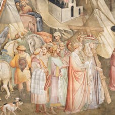 Agnolo Gaddi, “Elena porta la Vera Croce in Gerusalemme”, particolare della "Leggenda della Vera Croce", 1380-1390, affresco. Firenze, Santa Croce, cappella Maggiore