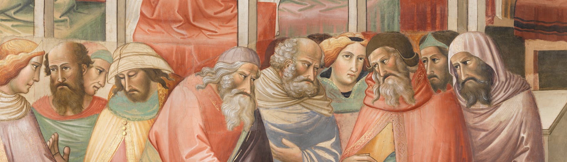 Agnolo Gaddi, “Il ritrovamento dell'albero di Set“, particolare della "Leggenda della Vera Croce", 1380-1390, affresco. Firenze, Santa Croce, cappella Maggiore Agnolo Gaddi, “Il ritrovamento dell'albero di Set“, particolare della "Leggenda della Vera Croce", 1380-1390, affresco. Firenze, Santa Croce, cappella Maggiore