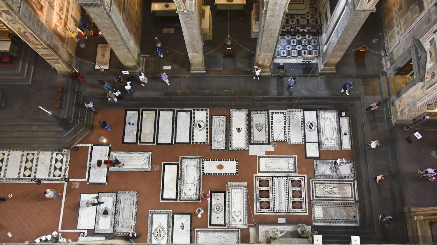 Tomb slabs on the floor of the Basilica Tomb slabs on the floor of the Basilica