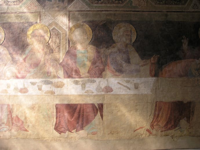 Taddeo Gaddi, "Ultima Cena", particolare dell' “Albero della Vita e Ultima Cena”, 1345-1350 circa, affresco staccato. Firenze, Santa Croce, Cenacolo