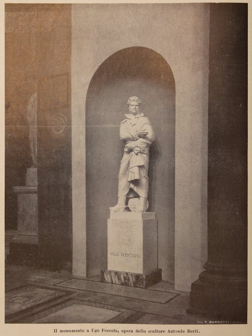 Monument to Foscolo in Santa Croce, in "Florence", October 1938 Monument to Foscolo in Santa Croce, in "Florence", October 1938