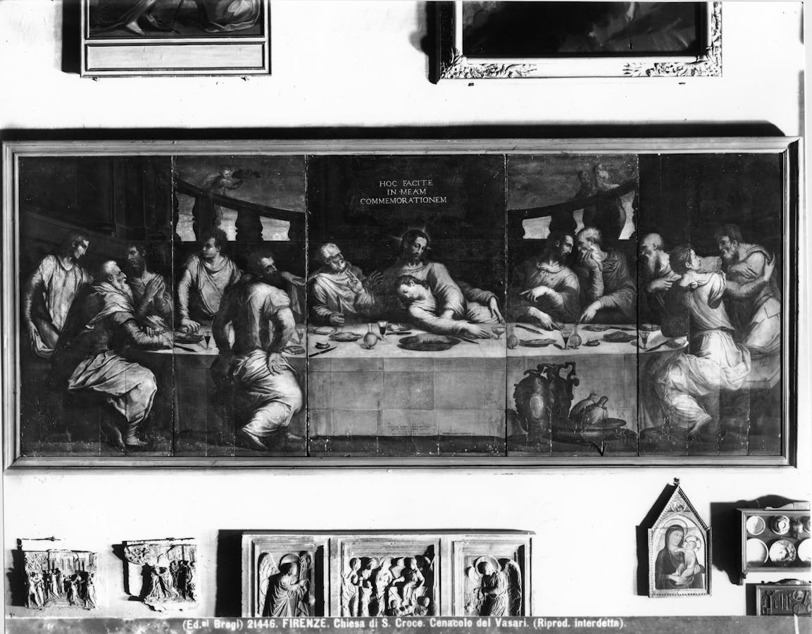 "Ultima cena" di Vasari sulla parete Nord del Cenacolo "Ultima cena" di Vasari sulla parete Nord del Cenacolo