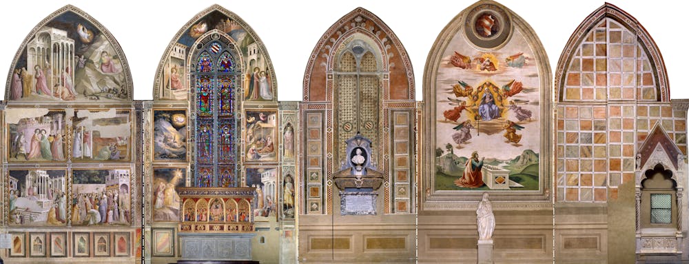 Prospetto della cappella Baroncelli. Firenze, Santa Croce, transetto destro Prospetto della cappella Baroncelli. Firenze, Santa Croce, transetto destro