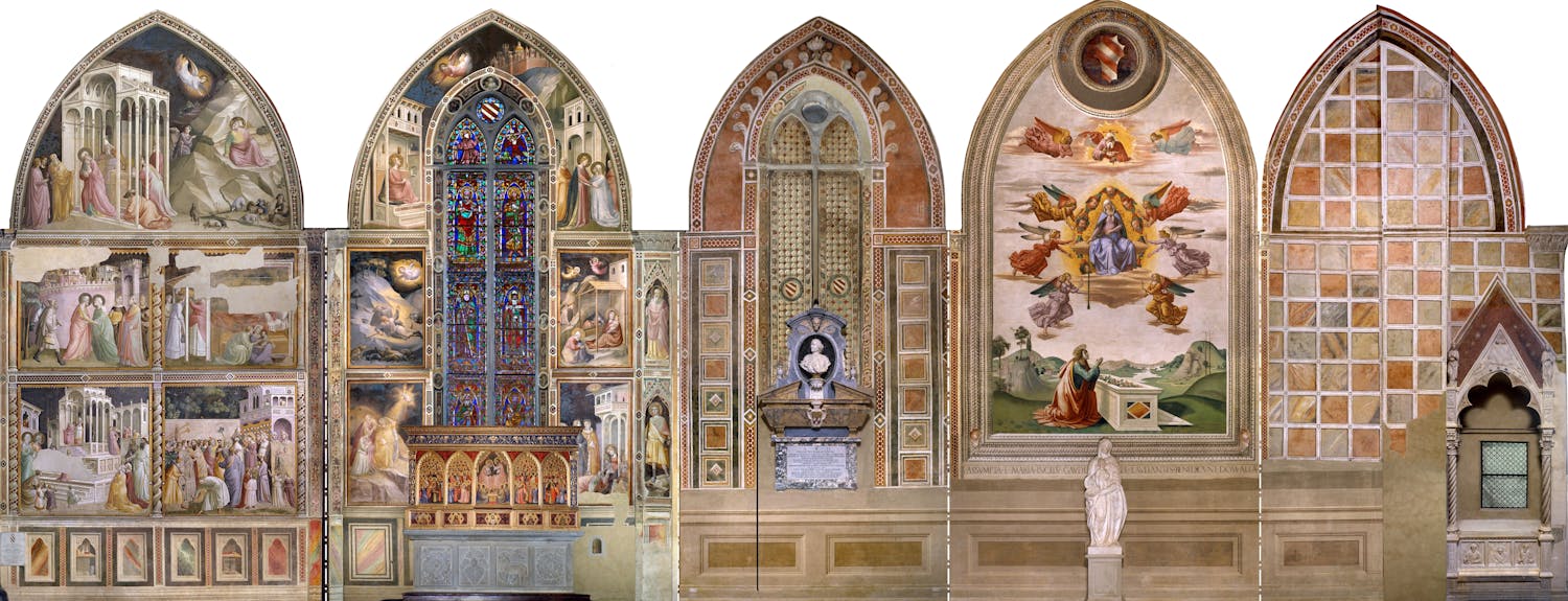 Prospetto della cappella Baroncelli. Firenze, Santa Croce, transetto destro Prospetto della cappella Baroncelli. Firenze, Santa Croce, transetto destro