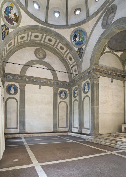 Interno della Cappella Pazzi. Firenze, Santa Croce, primo chiostro Interno della Cappella Pazzi. Firenze, Santa Croce, primo chiostro