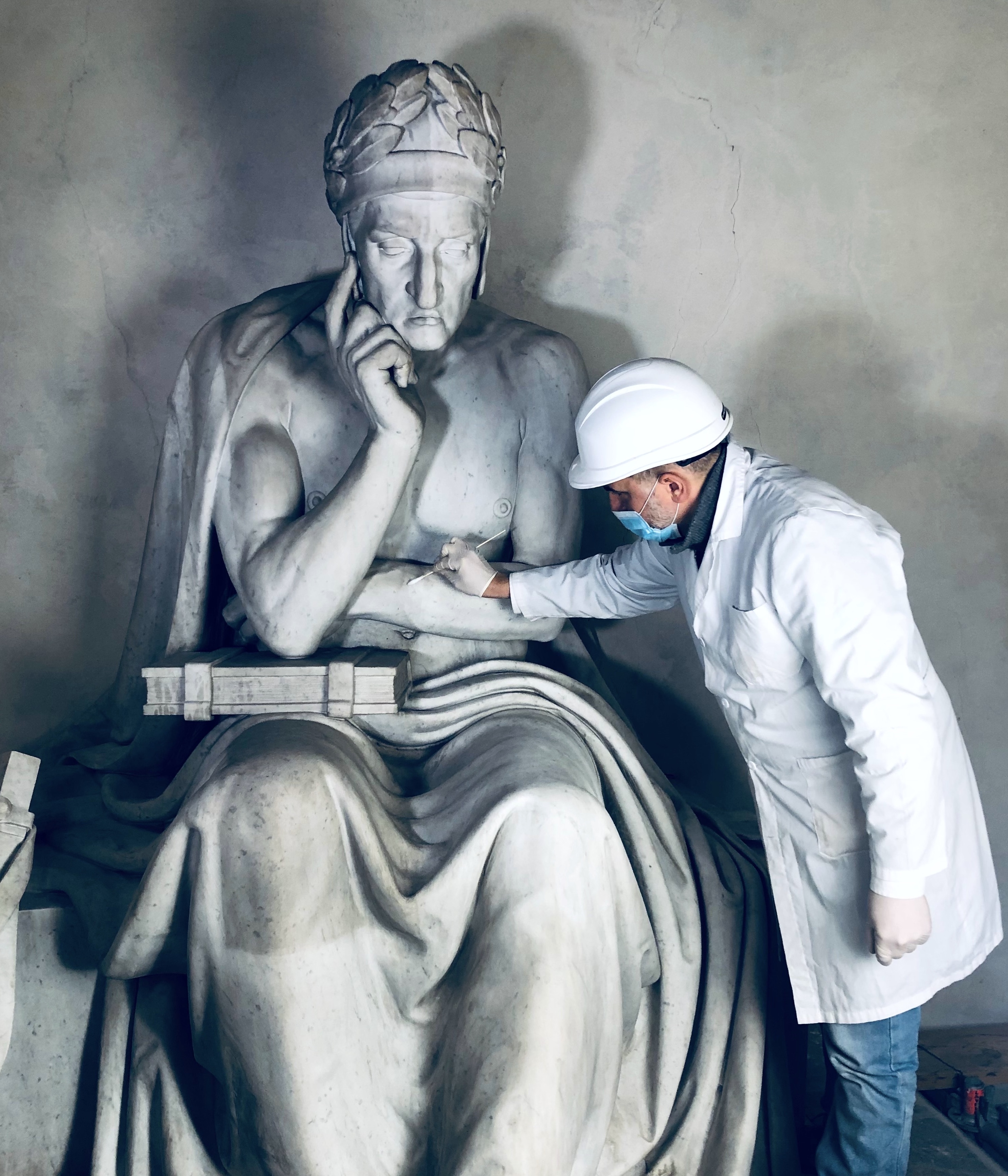 Restauro di Stefano Ricci "Cenotafio di Dante Alighieri". Firenze, Santa Croce 