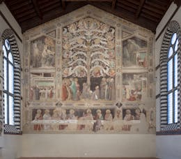 Taddeo Gaddi, “Albero della Vita e Ultima Cena”, 1345-1350 circa, affresco staccato. Firenze, Santa Croce, Cenacolo