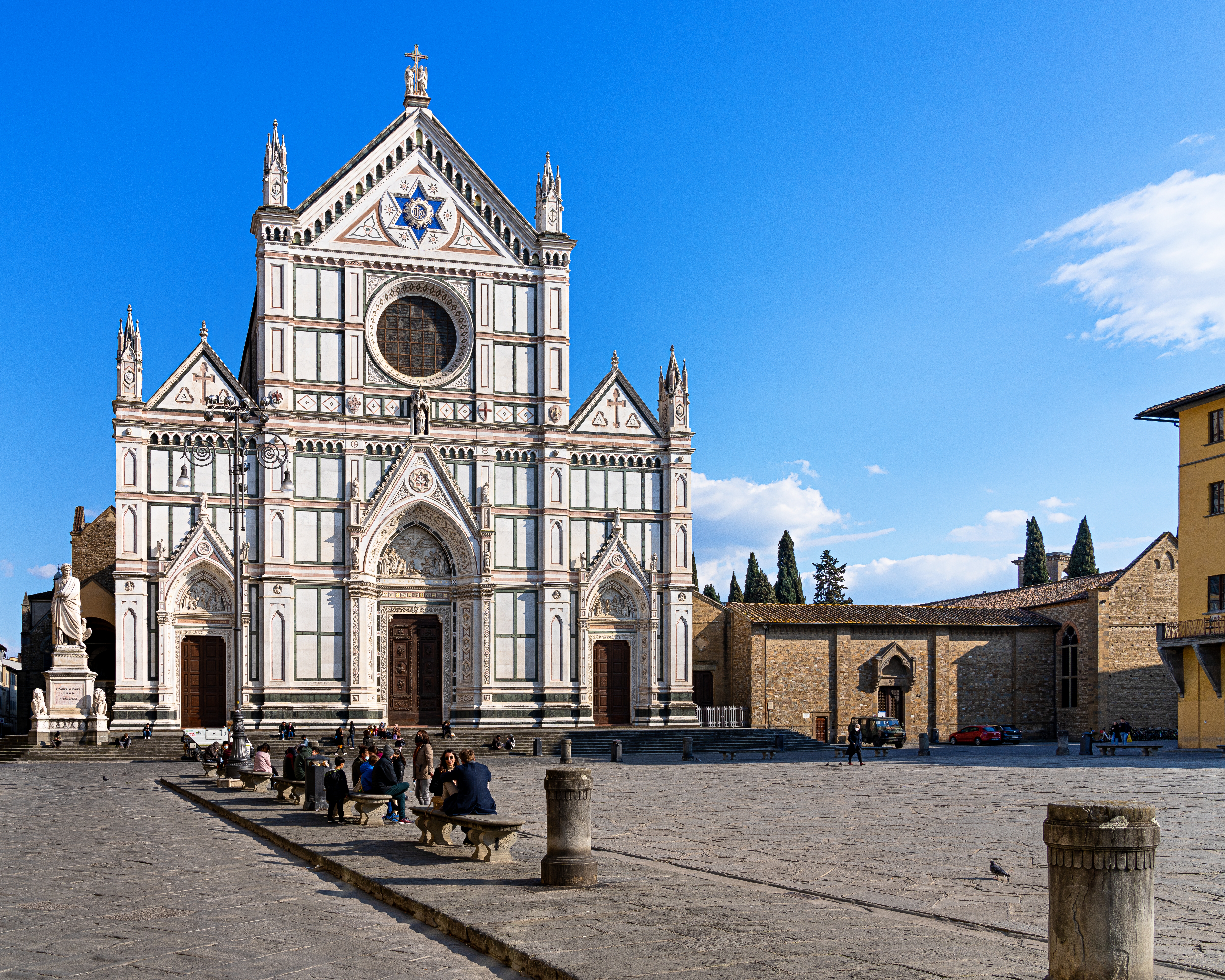 Facciata della basilica. Firenze, Santa Croce