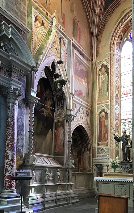 Interno della cappella Bardi di Mangona. Firenze, Santa Croce, transetto sinistro