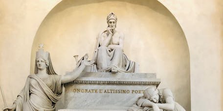 Stefano Ricci, “Cenotafio di Dante Alighieri”, 1818-1829, marmo. Firenze, Santa Croce, navata destra Stefano Ricci, “Cenotafio di Dante Alighieri”, 1818-1829, marmo. Firenze, Santa Croce, navata destra