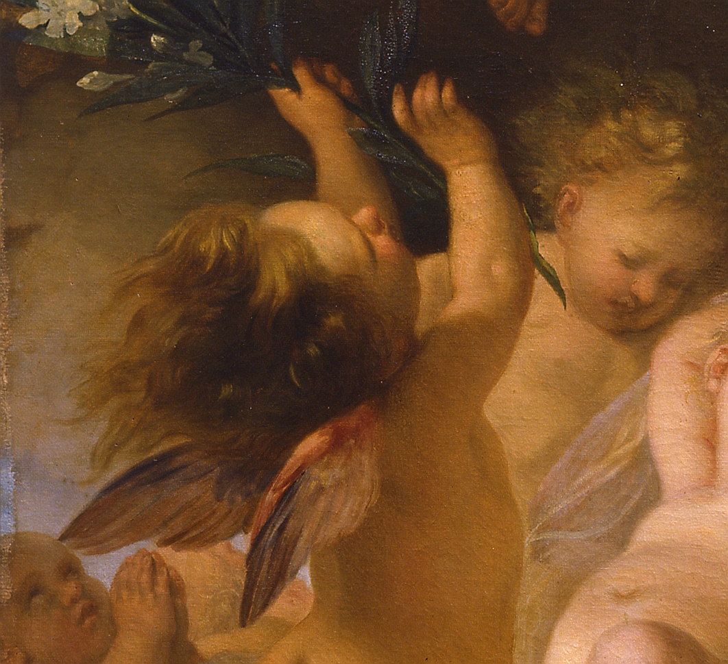 Giuseppe Bezzuoli, “Angelo”, particolare della “Assunzione della Madonna”, 1840, olio su tela. Firenze, Santa Croce, Museo dell’Opera di Santa Croce