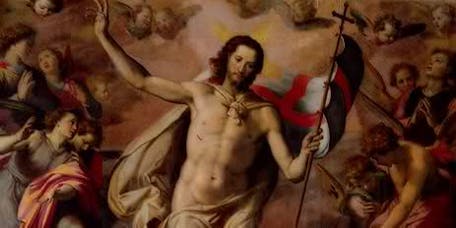 Santi di Tito, "Resurrezione", 1574, tecnica mista su tavola. Firenze, Santa Croce, navata sinistra Santi di Tito, "Resurrezione", 1574, tecnica mista su tavola. Firenze, Santa Croce, navata sinistra