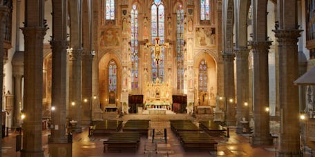 Interno della basilica. Firenze, Santa Croce Interno della basilica. Firenze, Santa Croce
