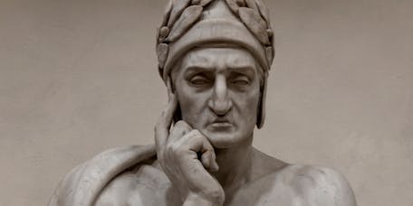 Stefano Ricci, “Dante Alighieri”, particolare del “Cenotafio di Dante Alighieri”, 1818-1829, marmo. Firenze, Santa Croce, navata destra Stefano Ricci, “Dante Alighieri”, particolare del “Cenotafio di Dante Alighieri”, 1818-1829, marmo. Firenze, Santa Croce, navata destra