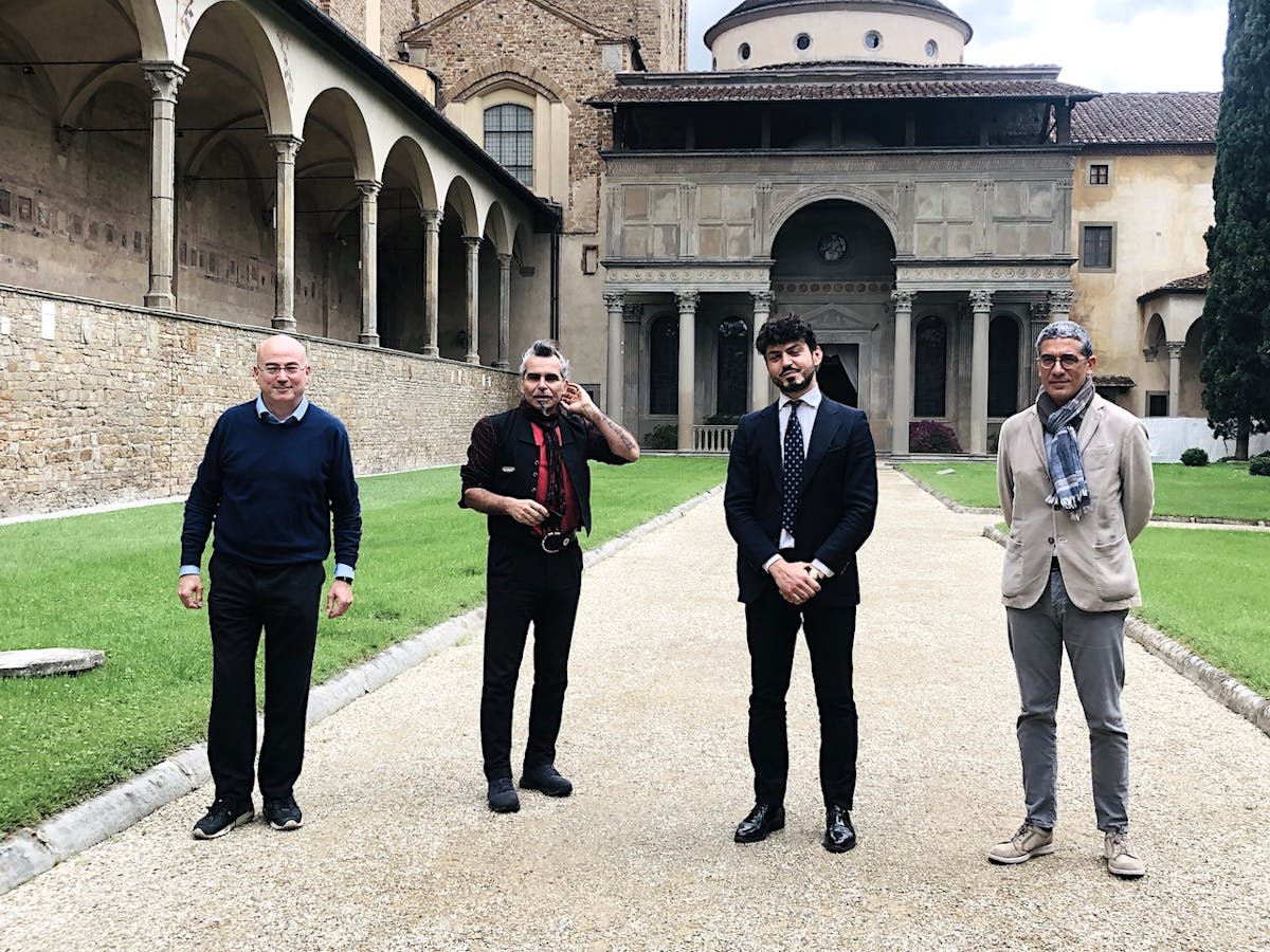 Aldo Cazzullo, Piero Pelù, Tommaso Sacchi e Stefano Filipponi. Presentazione evento "A riveder le stelle"