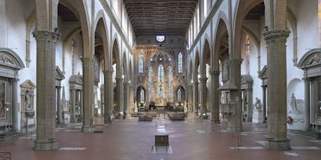 Navata centrale e cappella Maggiore. Firenze, basilica di Santa Croce Navata centrale e cappella Maggiore. Firenze, basilica di Santa Croce