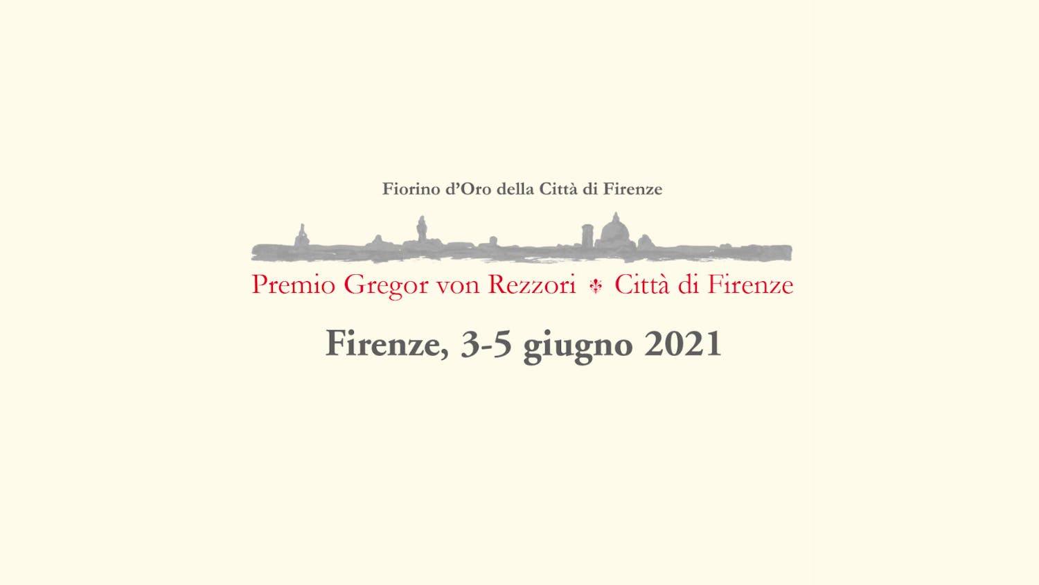 Premio Gregor von Rezzori - Città di Firenze 2021