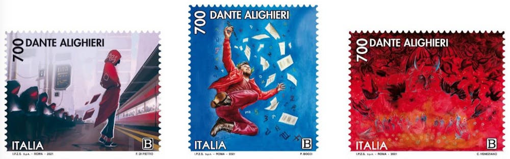 Francobolli in onore di Dante, emessi dall’Istituto Poligrafico e dalla Zecca dello Stato Francobolli in onore di Dante, emessi dall’Istituto Poligrafico e dalla Zecca dello Stato