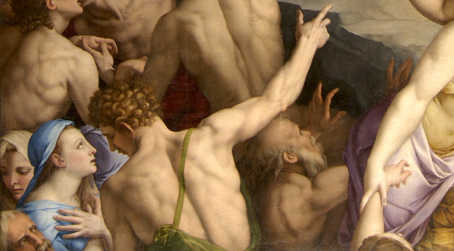 Bronzino, “Discesa di Cristo al Limbo”, particolare, 1552, olio su tavola. Firenze, Santa Croce, cappella Medici Bronzino, “Discesa di Cristo al Limbo”, particolare, 1552, olio su tavola. Firenze, Santa Croce, cappella Medici