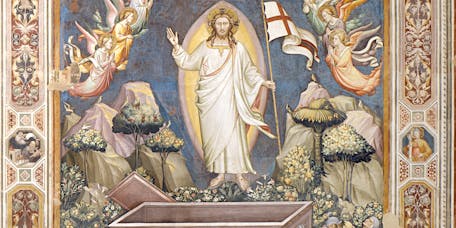 Niccolò di Pietro Gerini , Resurrezione, 1380 circa, affresco. Santa Croce, sagrestia Niccolò di Pietro Gerini , Resurrezione, 1380 circa, affresco. Santa Croce, sagrestia