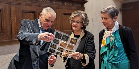 da sinistra, Paolo Mariani, Cristina Acidini e Maria Grazia Sironi da sinistra, Paolo Mariani, Cristina Acidini e Maria Grazia Sironi