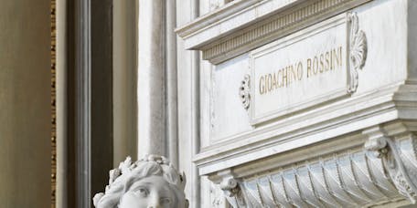 Particolare tomba di Rossini Particolare tomba di Rossini