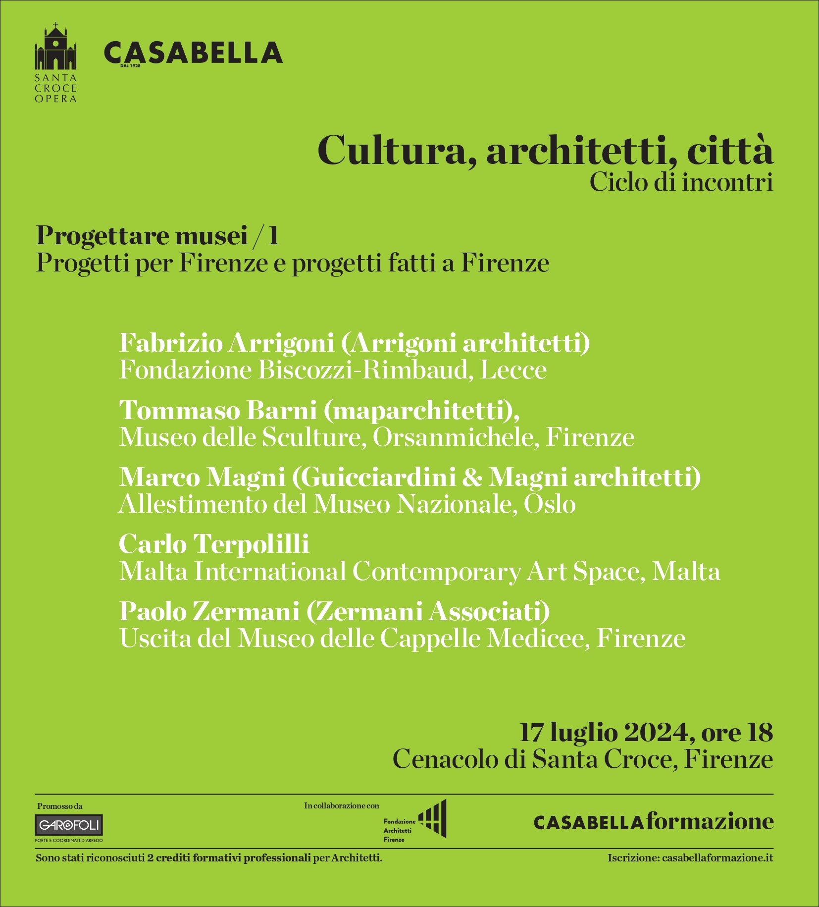 Locandina convegno architettura