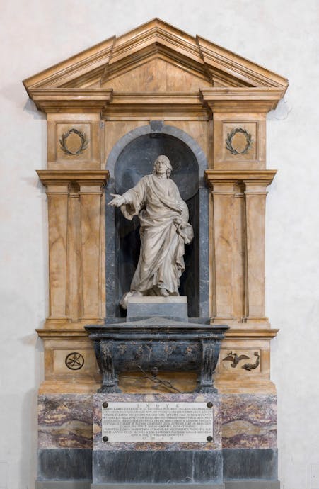 Innocenzo Spinazzi, “Tomba monumentale di Giovanni Lami”, 1772-75, marmo, bronzo. Firenze, Santa Croce, navata sinistra