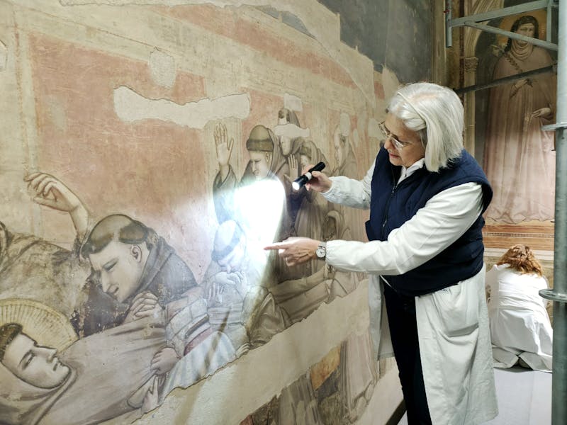 Restorer at work Restorer at work