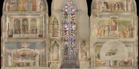 Sviluppo della Cappella Bardi in luce visibile Sviluppo della Cappella Bardi in luce visibile