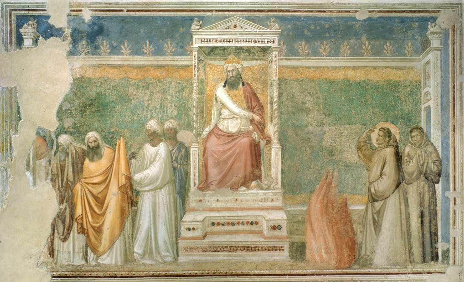 San Francesco preaching in front of the sultan (Trial by fire) San Francesco preaching in front of the sultan (Trial by fire)