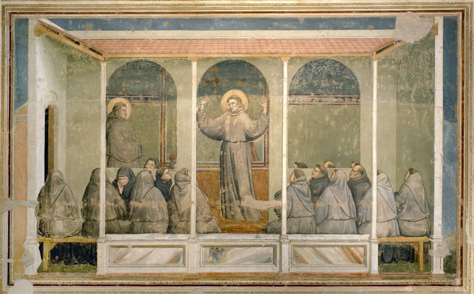 Saint Frances appears at the Chapter of Arles during a sermon of Sant’Antonio da Padova Saint Frances appears at the Chapter of Arles during a sermon of Sant’Antonio da Padova