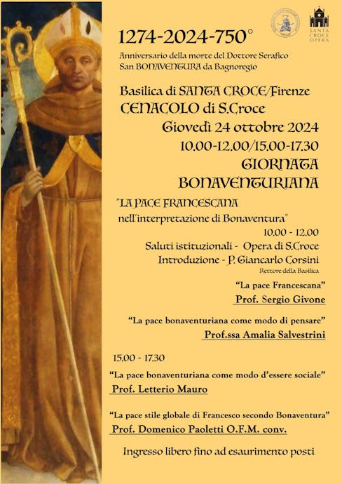 Giornata bonaventuriana 2024 Giornata bonaventuriana 2024