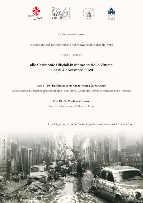 Locandina messa alluvione 2024 Locandina messa alluvione 2024