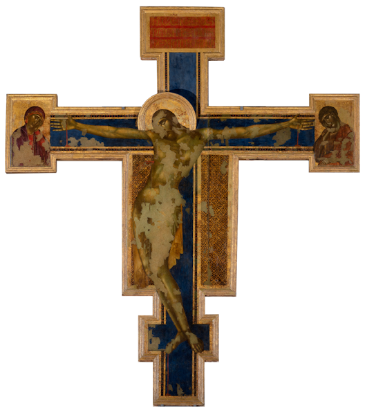Cimabue, “Crocifisso”, prima del 1288, tempera su tavola. Firenze, Santa Croce, sagrestia