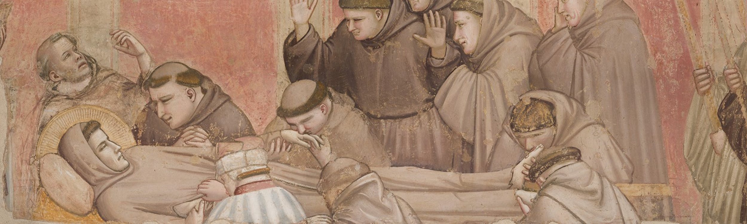 Giotto, morte di san Francesco, Cappella Bardi. Dettaglio Giotto, morte di san Francesco, Cappella Bardi. Dettaglio