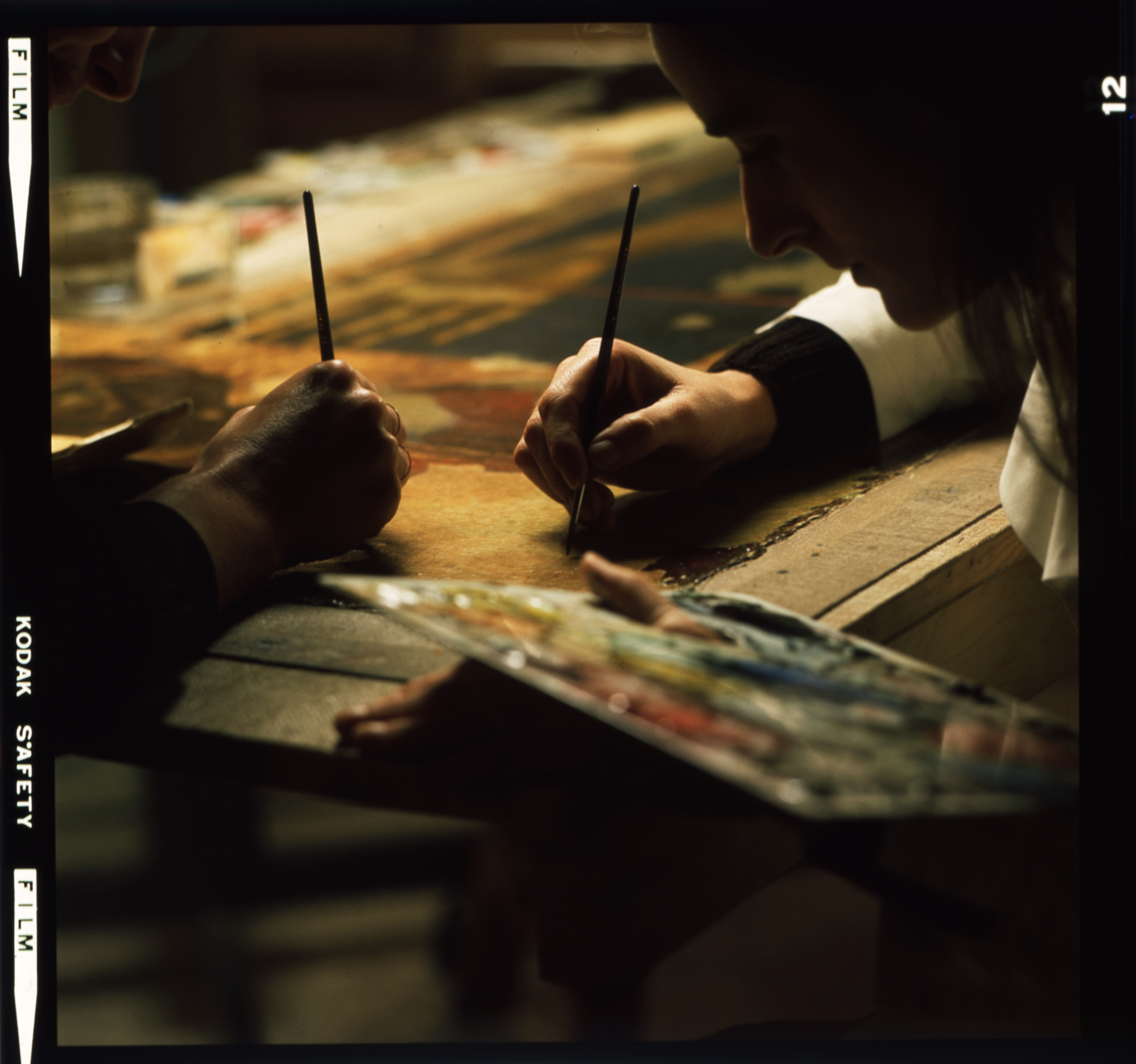 restauratori al lavoro