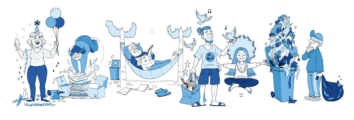 Kierrättäjätestin kaikki hahmot