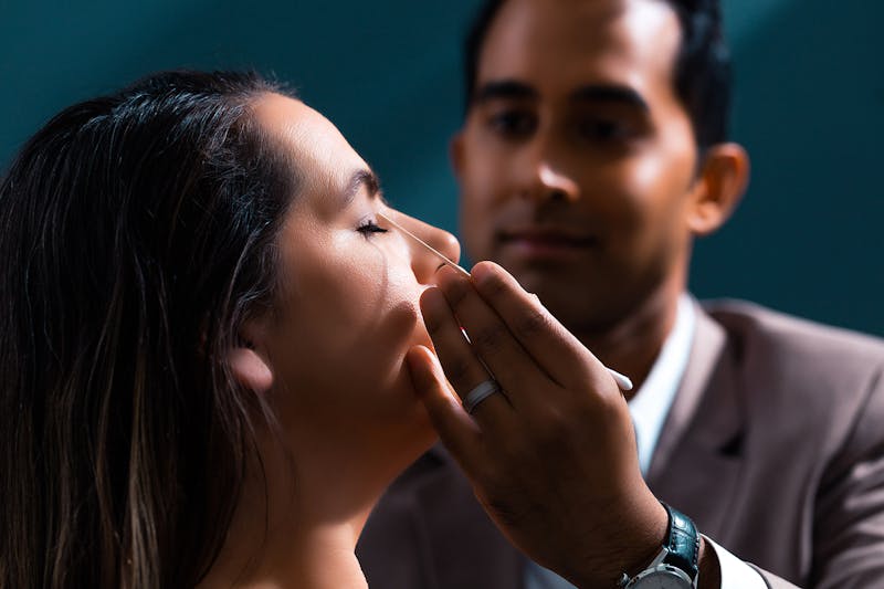 Dr. Rana Administering Treatment