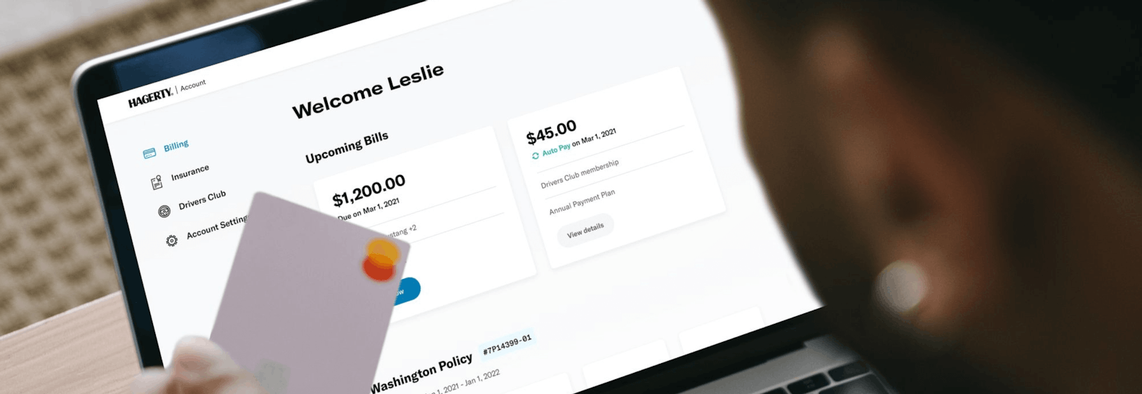 Hagerty self-service payments desktop