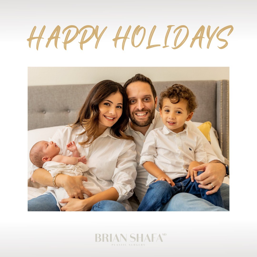Holiday card from Dr. Brian Shafa and his wife and two kids